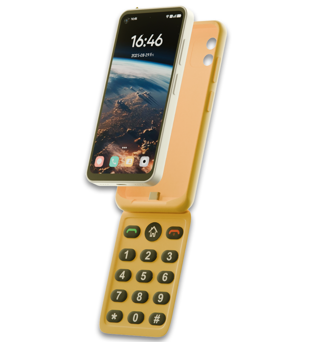 Easco Clip ONE – , Large Buttons, SOS, Clear Sound Designed for users with hearing and visual impairments
