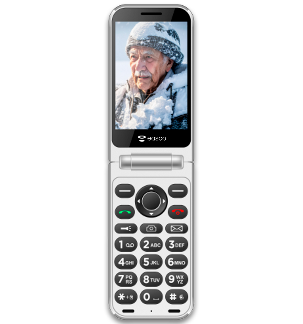 Key One Flip – Large Buttons, SOS, Clear Sound Designed for users with hearing and visual impairments